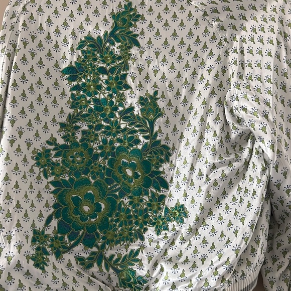 "Anthropologie Tiny Embroidered Bomber Jacket small - Picture 4 of 5